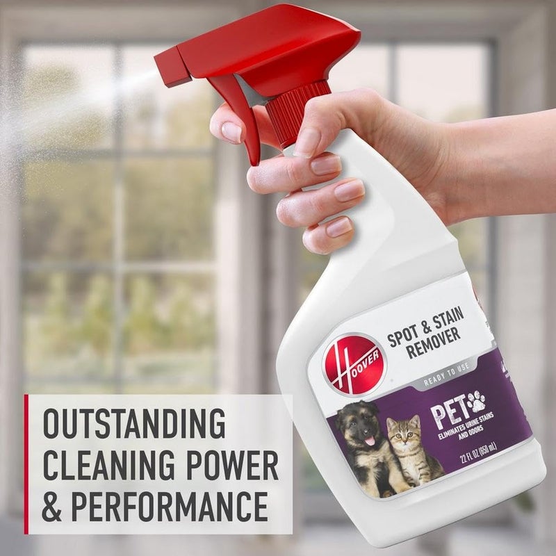 Hoover Pet Spot and Stain Remover, Pet Formula for Carpet and Upholstery, 22 fl oz Formula, White, AH31681 - Image 4